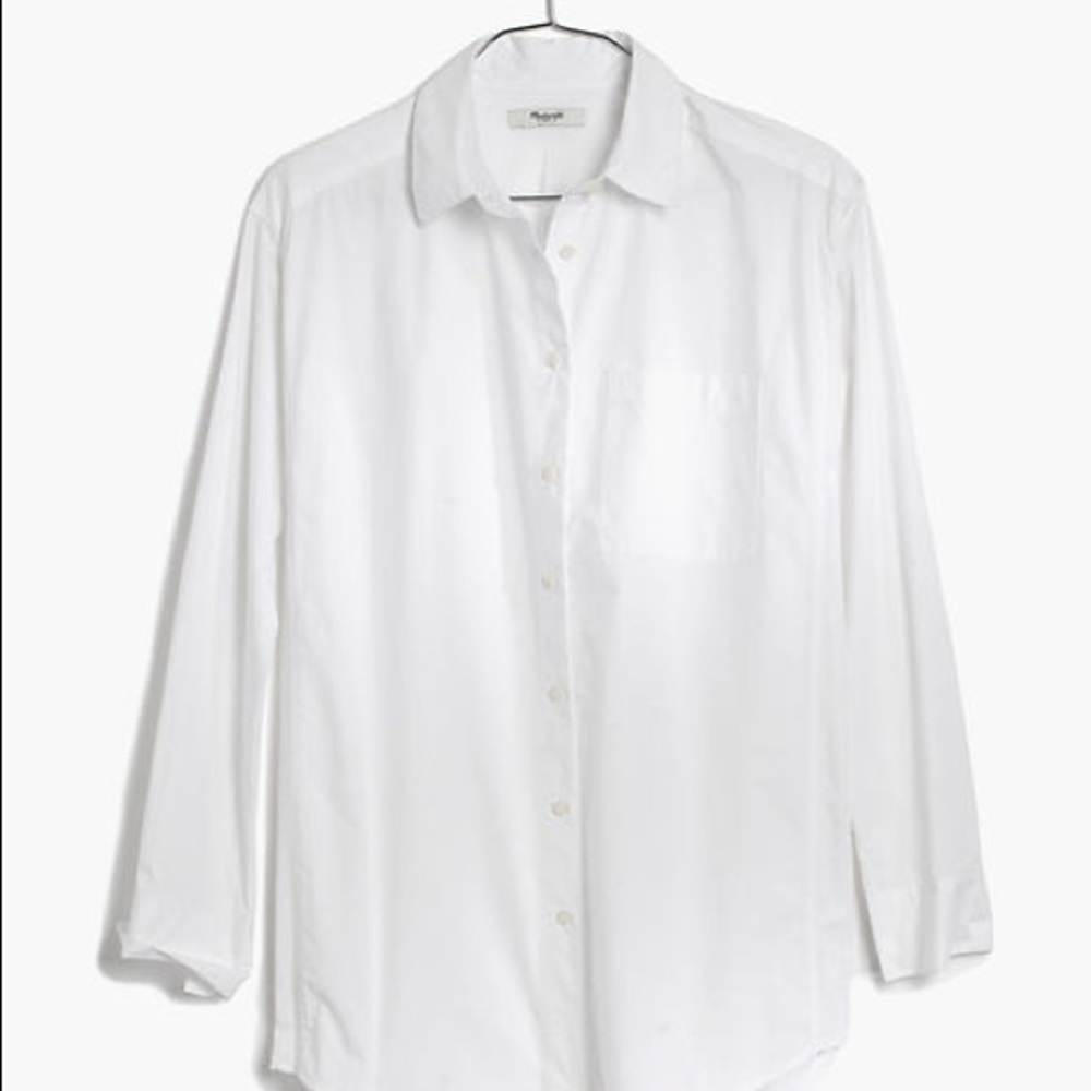 Madewell White Button Down Shirt